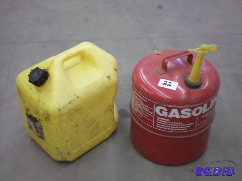 lot 22 image: (1) 5-Gallon Gas & (1) 5-Gallo Diesel Fue...