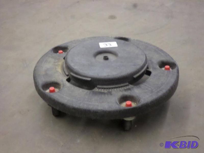 lot 33 image: Rubbermaid Commercial Trash Can Dolly...