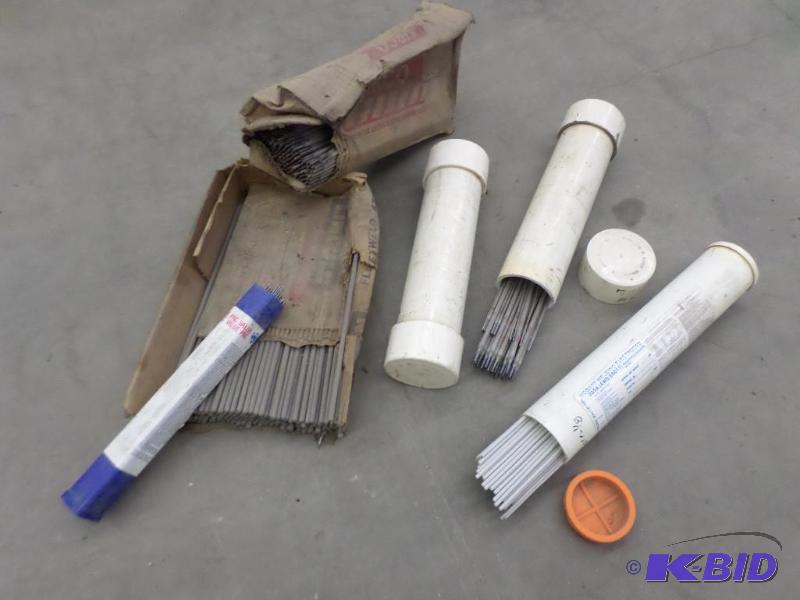 lot 45 image: (4) Tubes & (2) Boxes Of Misc Welding Rod...