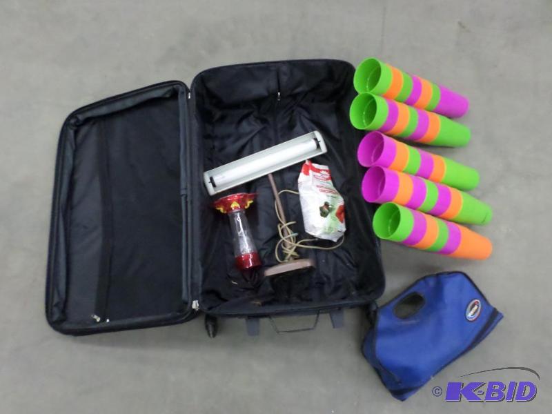 lot 75 image: Large Deluxe Travel Suitcase Full Of Misc Pla...