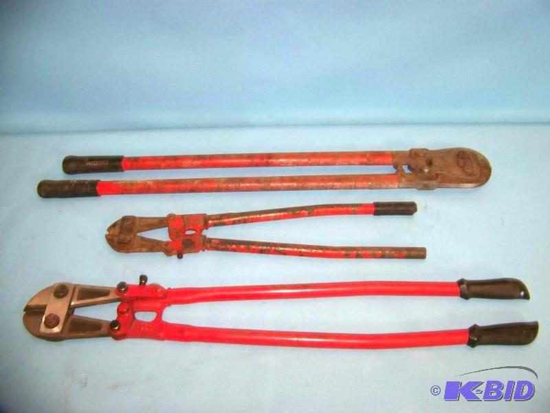 lot 46 image: (3) Heavy Duty, Bolt Cutters