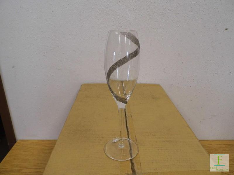 New 24 Silver Swirl Flutes