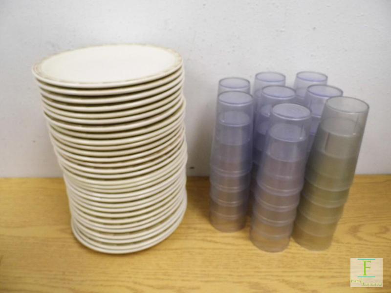 40 Glasses & 30 Plates