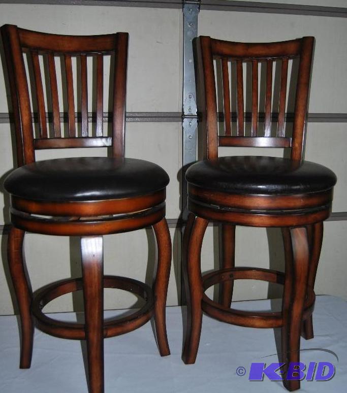 Pair of Castle Creek Swivel Barstools, 24 s...