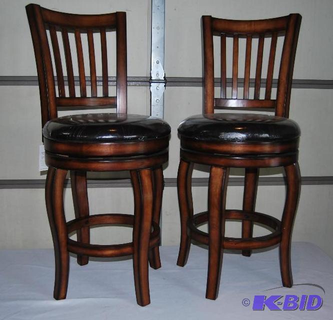 Pair of Castle Creek Swivel Barstools, 24 s...