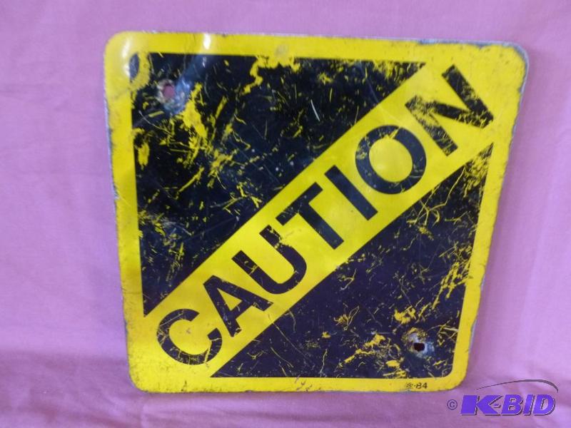 lot 113 image: Heavy gage metal trail sign that measures 12&...