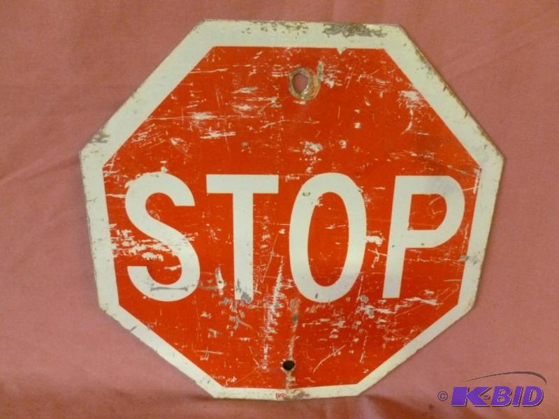 lot 115 image: Heavy gage metal trail sign that measures 12&...