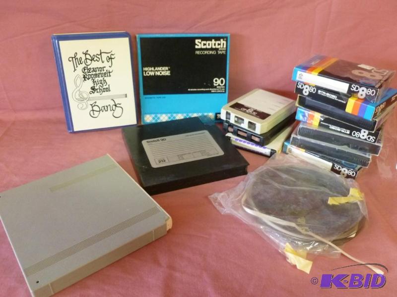 lot 12 image: Lot of vintage audio reels and 8 track record...