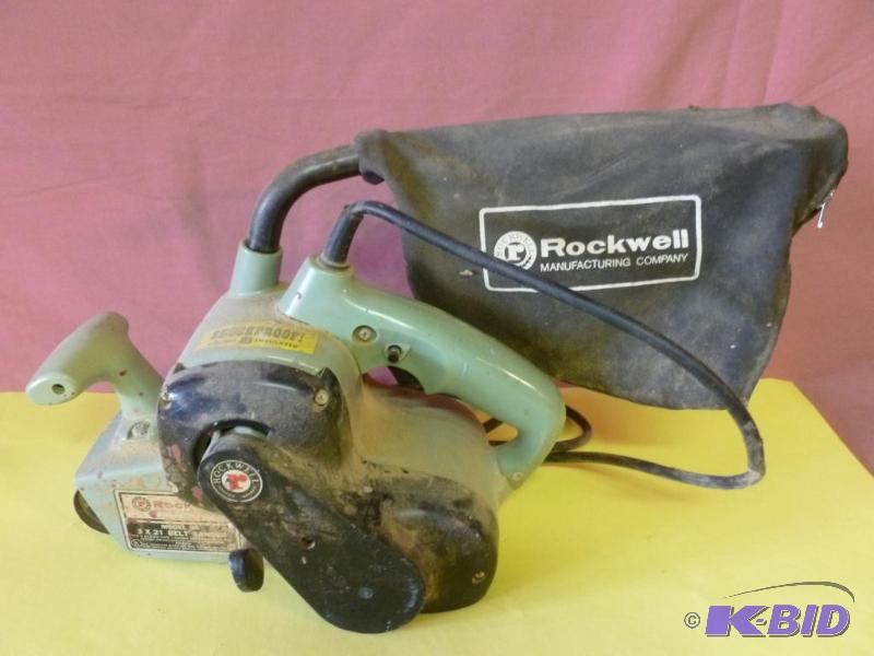 lot 17 image: Rockwell 3" belt sander model 90, runs b...