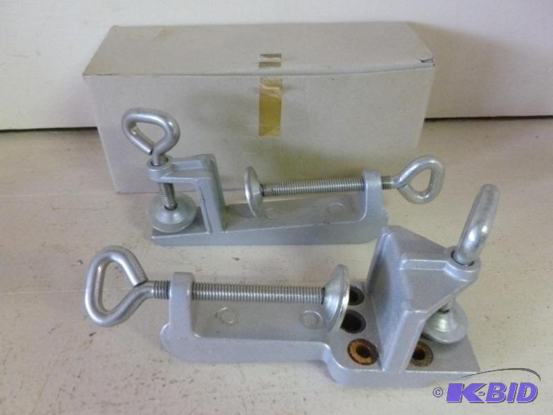 lot 36 image: Lot of two cast aluminum dowel jig clamps, li...