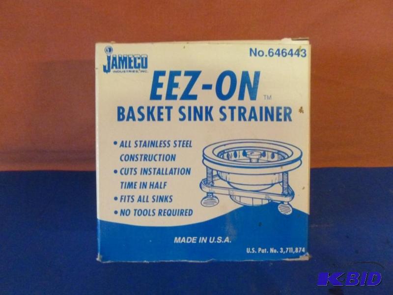 lot 38 image: Jameco EEZ-ON basket sink strainer, brand new...
