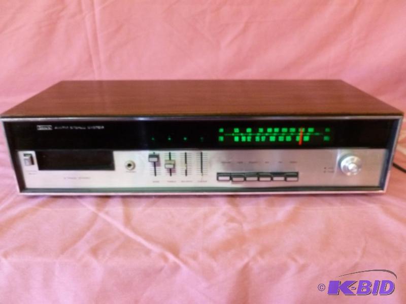 lot 4 image: Vintage Sears amfm stereo system with 8 trac...