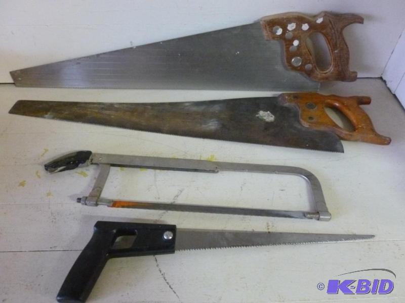 lot 50 image: Lot of four hand saws that includes a Craftsm...