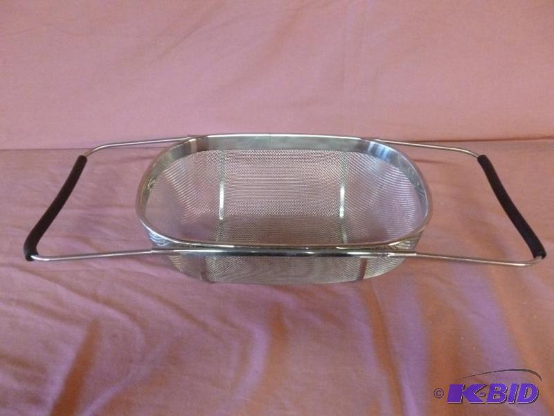 lot 72 image: Heavy duty over the sink stainless steel stra...