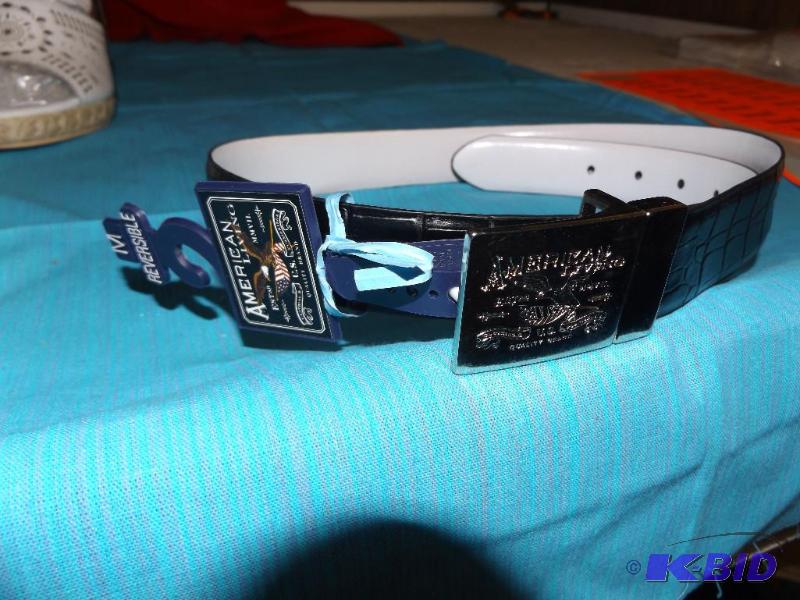 lot 1 image: Shoes and Belts size small, spa soaps...