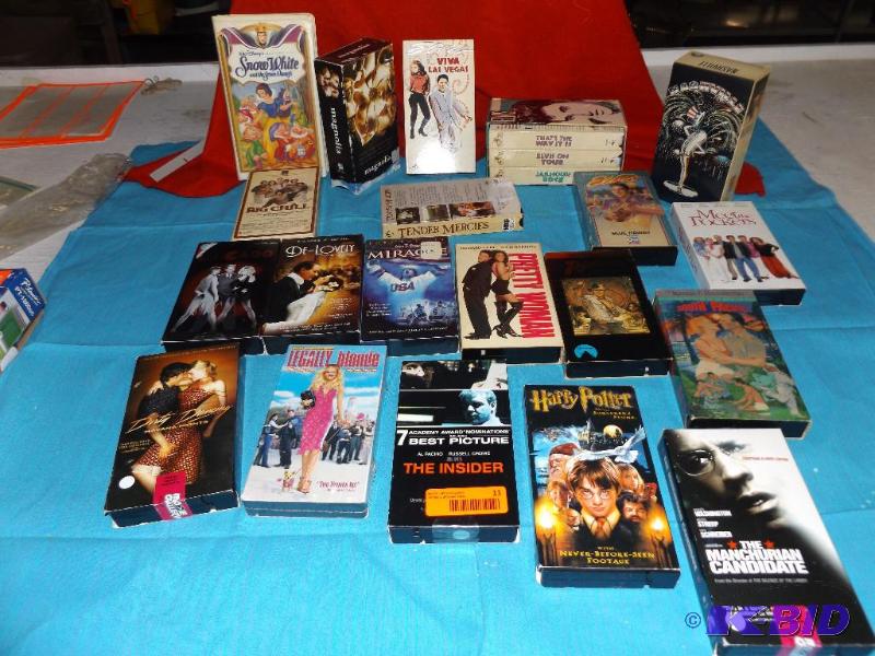 lot 11 image: VCR Tape Movies and tote...