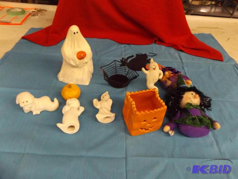 lot 284 image: Halloween Decorations, Ghosts and Witches...