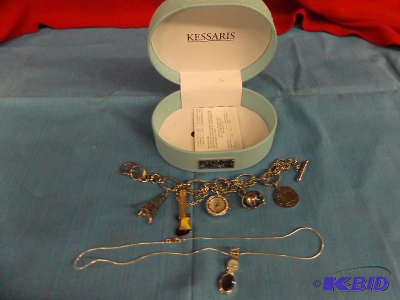lot 289 image: Charm Bracelet and necklace...