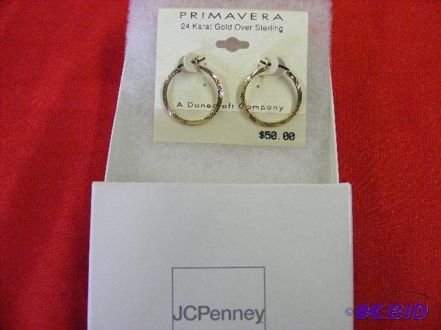 lot 292 image: Primavera 24K Over Sterling earrings  ...