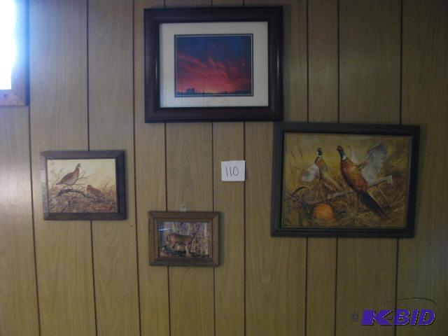 lot 110 image: four nature art pieces art decor ...