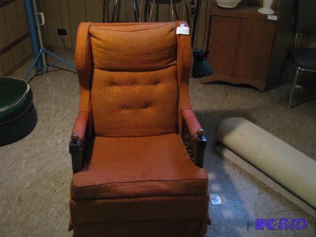 lot 120 image: nice retro orange rocker structurally&nbspso...