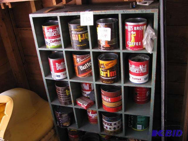 lot 169 image: 25 plus coffee cans with misc&nbspnuts, bolt...