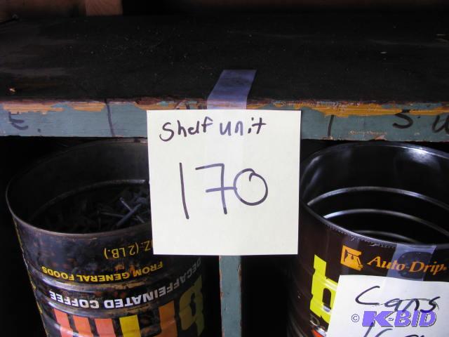 lot 170 image: vintage wooden shelf unit no contents are inc...