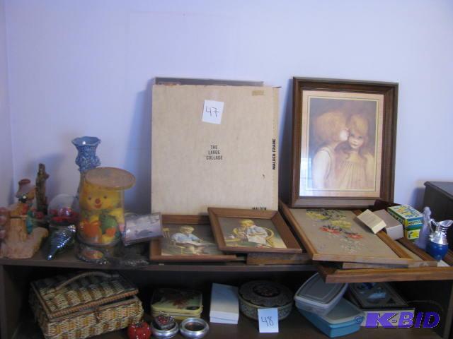 lot 47 image: Large lot of home decor, wall art, Avon, mirr...