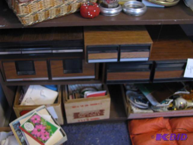 lot 49 image: Lot of VHS and cassette&nbspcabinets....
