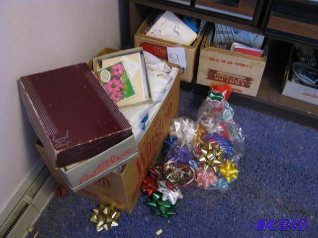 lot 51 image: Lot of tissue, ribbons, wrapping items, etc.....