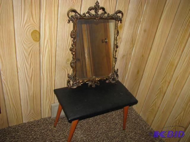 lot 67 image: Mid Century bench and vintage 60s plastic em...