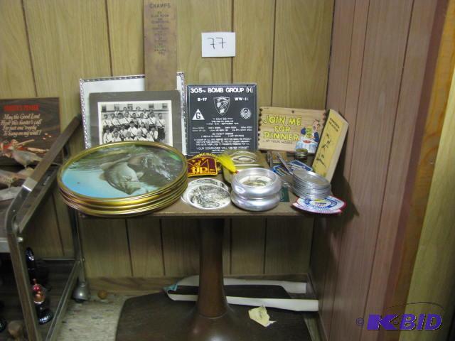 lot 77 image: table with contents 305th bomb group items WW...