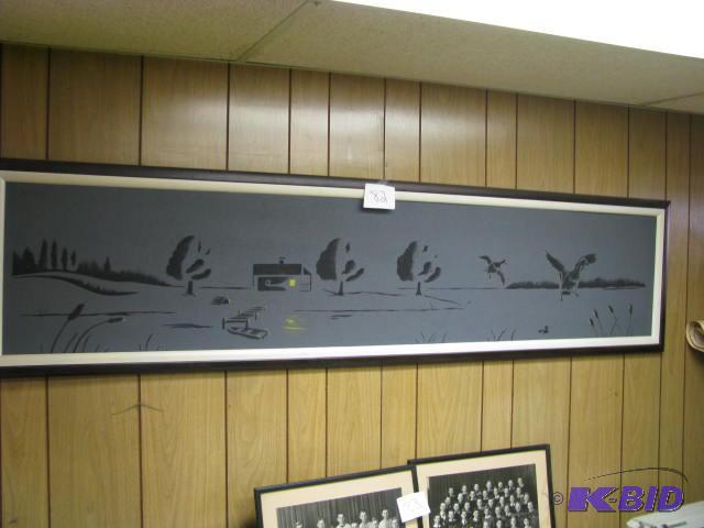 lot 82 image: large greyscale art work, very interesting on...