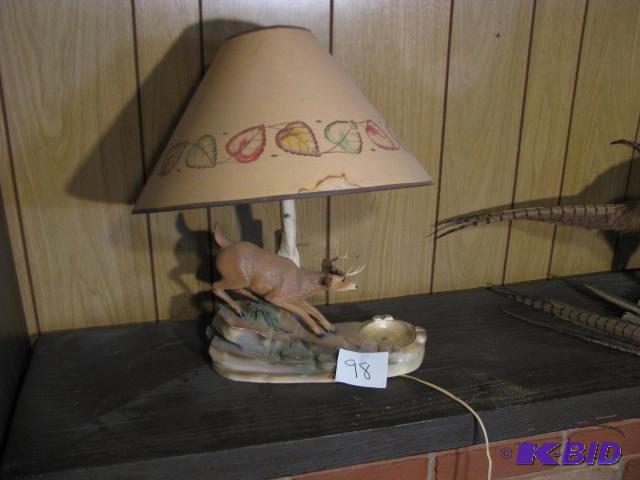 lot 98 image: vintage deer lamp ashtray ...