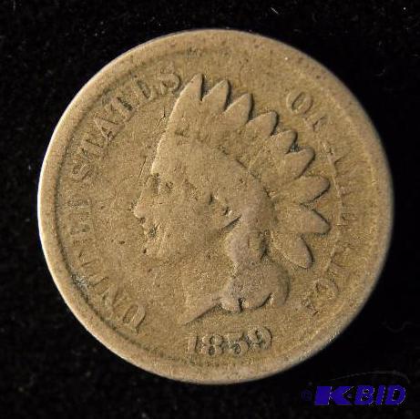 1859 COPPER NICKEL INDIAN HEAD CENT