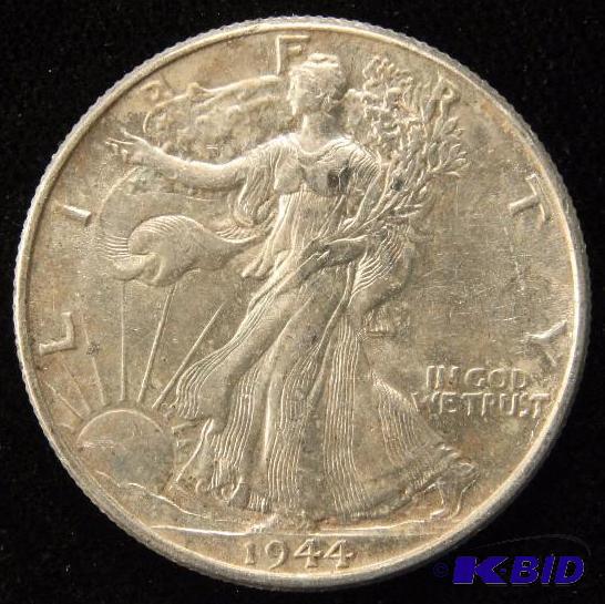 1944 WALKING LIBERTY SILVER HALF DOLLAR XF