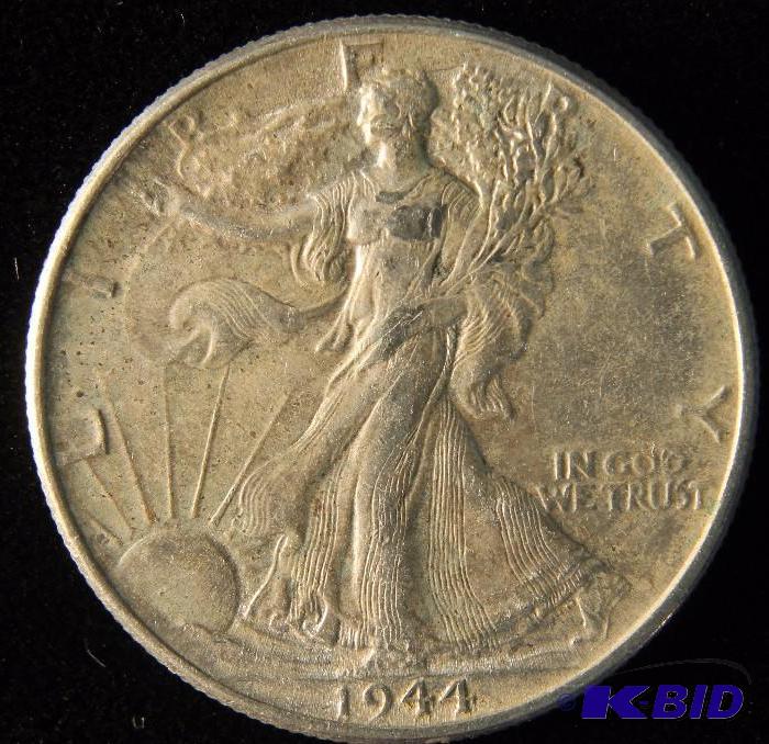 1944 WALKING LIBERTY SILVER HALF DOLLAR XF