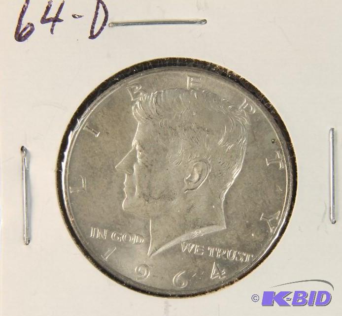 1964-D KENNEDY HALF DOLLAR UNC
