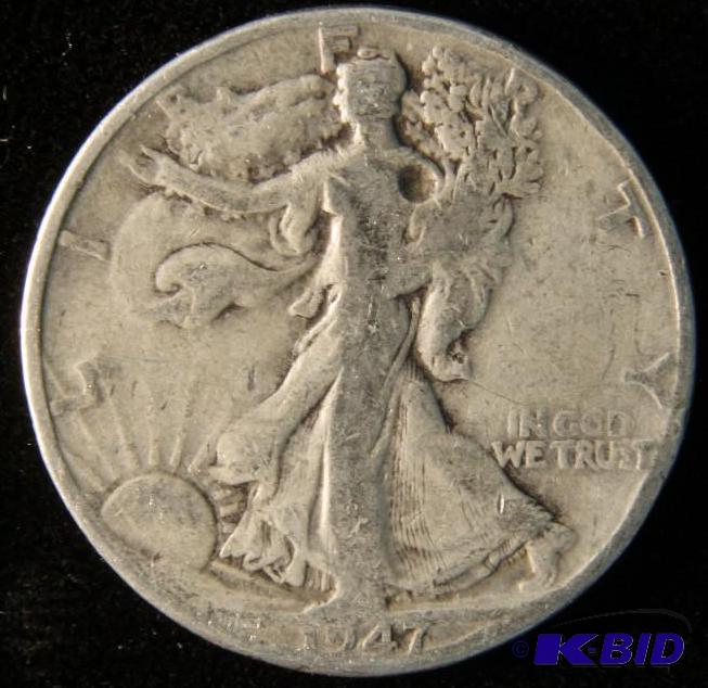1947 D WALKING LIBERTY SILVER HALF DOLLAR