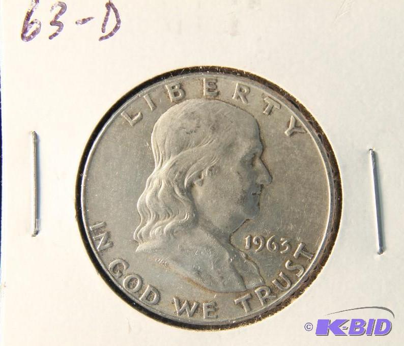 1963 D FRANKLIN SILVER HALF DOLLAR