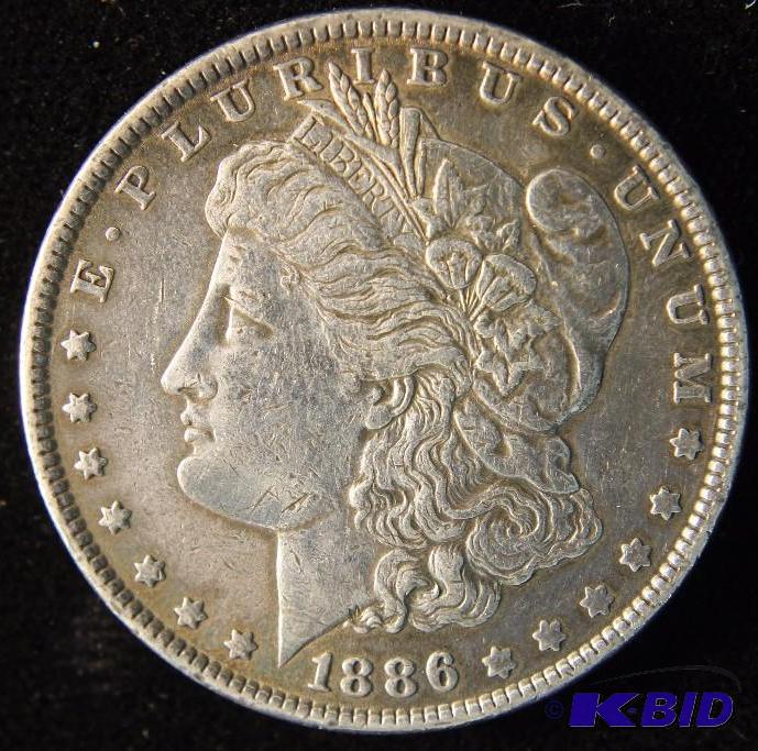 1886 MORGAN SILVER DOLLAR XF DETAILS