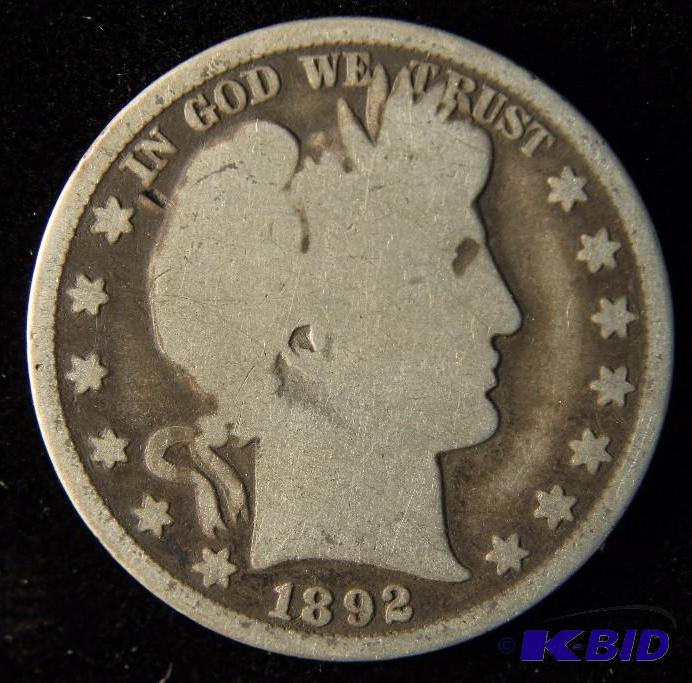 1892 BARBER SILVER HALF DOLLAR BETTER DATE