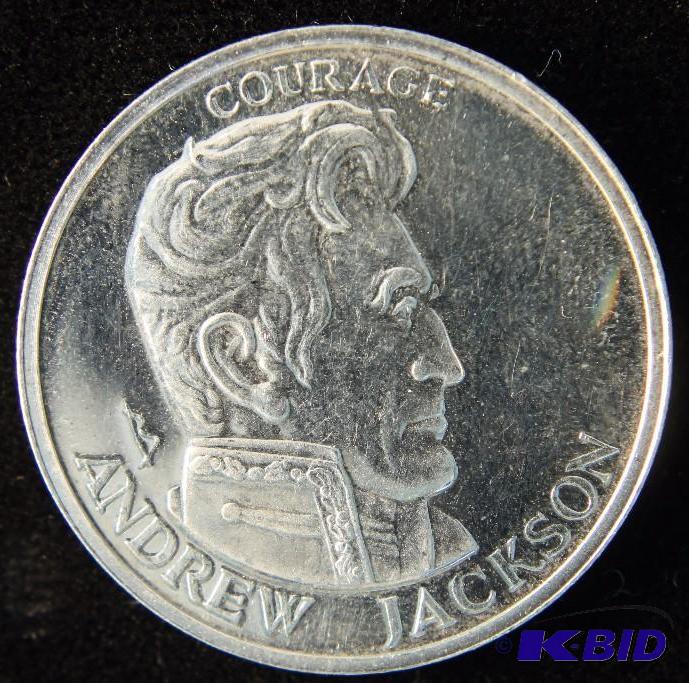 12 TROY Oz. .999 FINE SILVER ROUND LIBERTY LOBBY ANDREW JACKSON