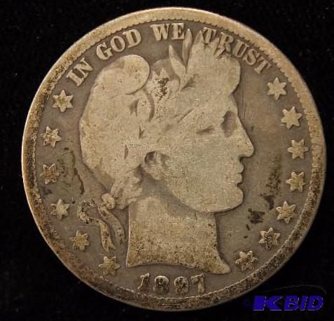1897 O BARBER SILVER HALF DOLLAR BETTER DATE COIN