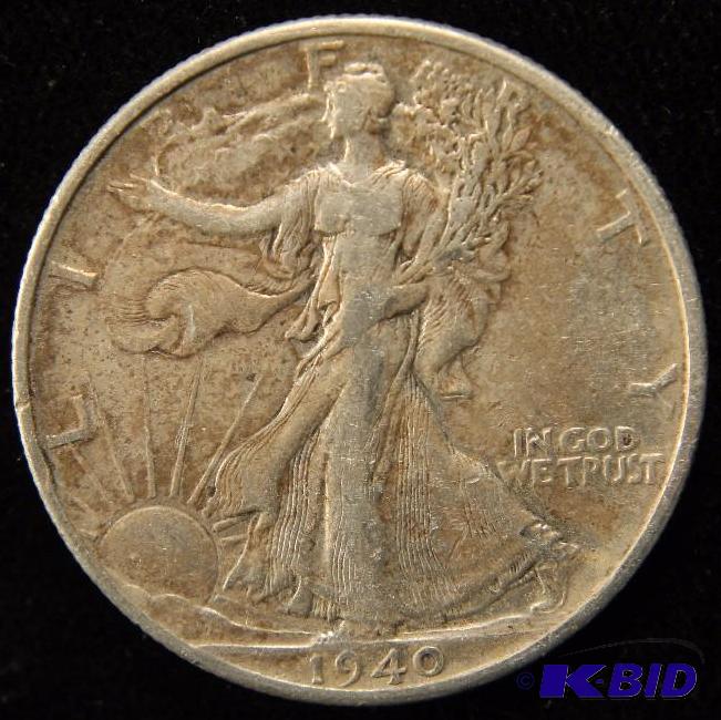 1940 WALKING LIBERTY SILVER HALF DOLLAR XF