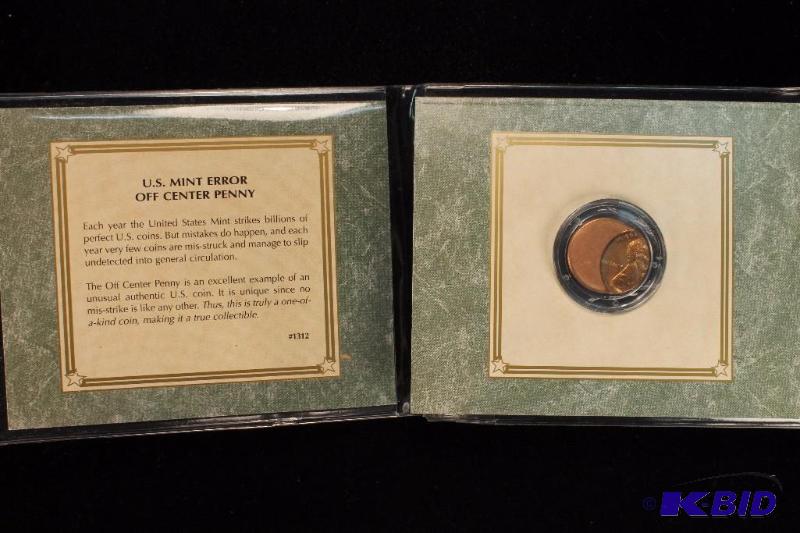 50% OFF CENTER LINCOLN MEMORIAL CENT US MINT ERROR COIN