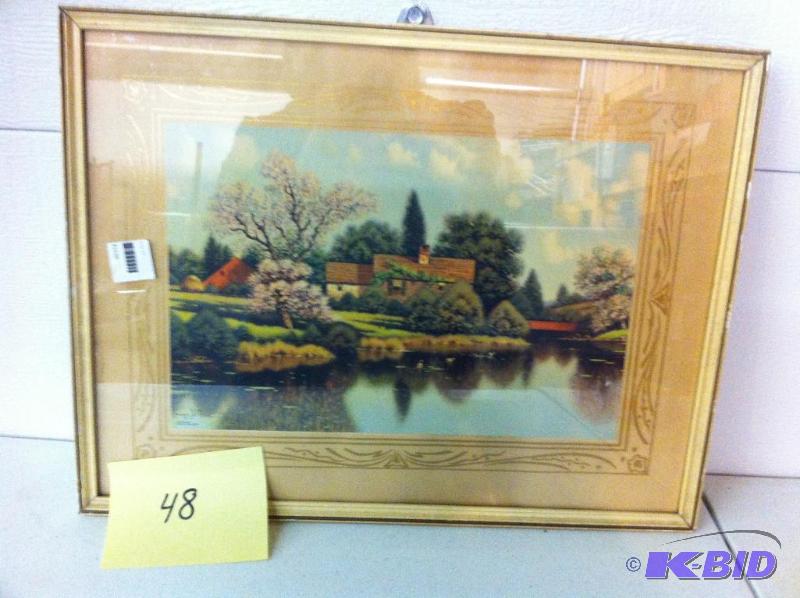 Pond Scene Litho
