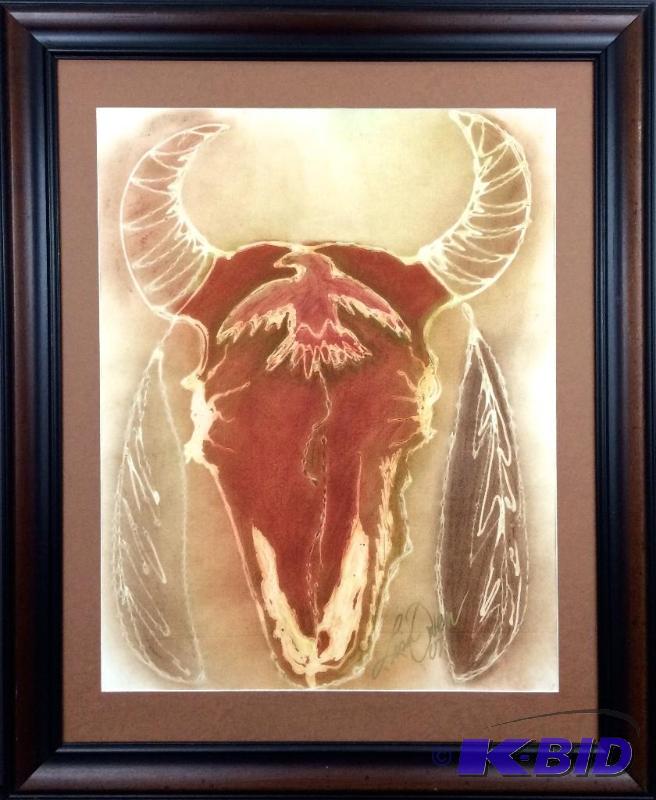 Original Professionally framed mixed media by artist Lisa Owen