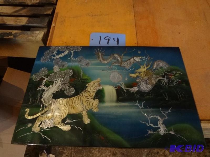 Unusual Mother of Pearl Inlaid Wall hanging