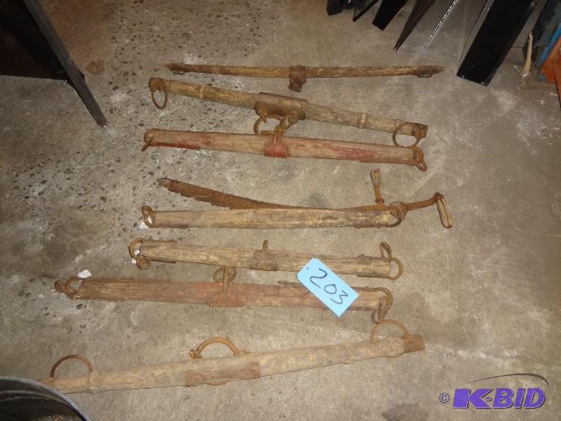 Lot of Antique Eveners, in Tub